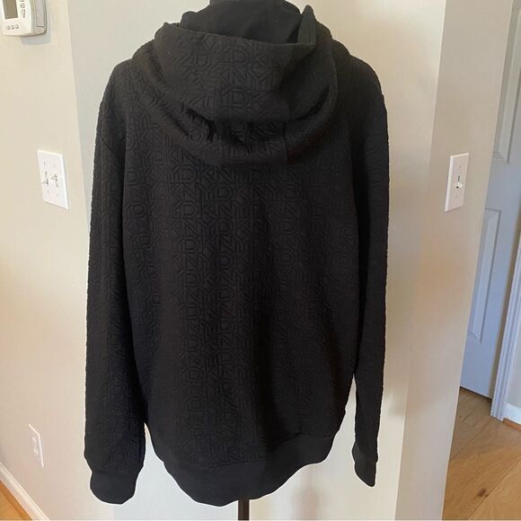 DKNY Black Vintage Hoodie Sweatshirt Size Medium Y2K - Picture 7 of 15